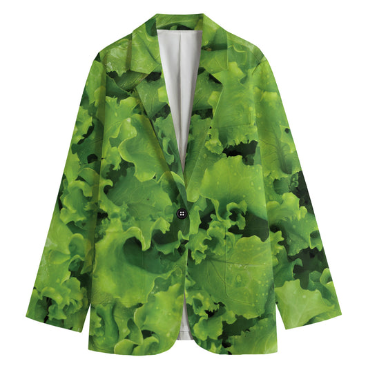 Salad Vegetable Print Women's Cotton Blazer