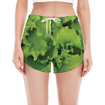 Salad Vegetable Print Women's Split Running Shorts