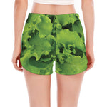 Salad Vegetable Print Women's Split Running Shorts