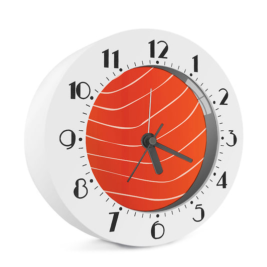Salmon Artwork Print Alarm Clock