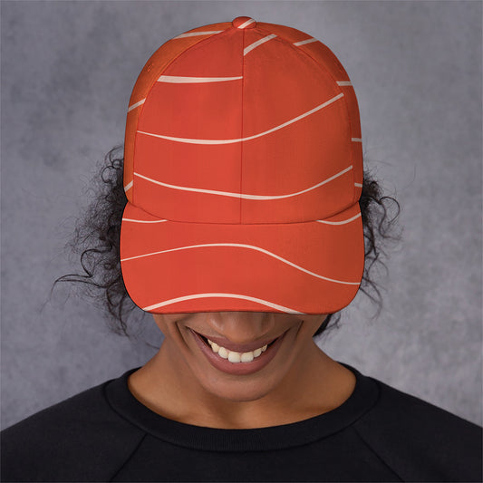 Salmon Artwork Print Baseball Cap