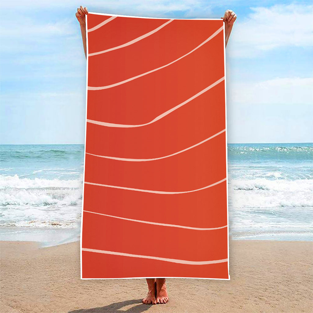 Salmon Artwork Print Beach Towel