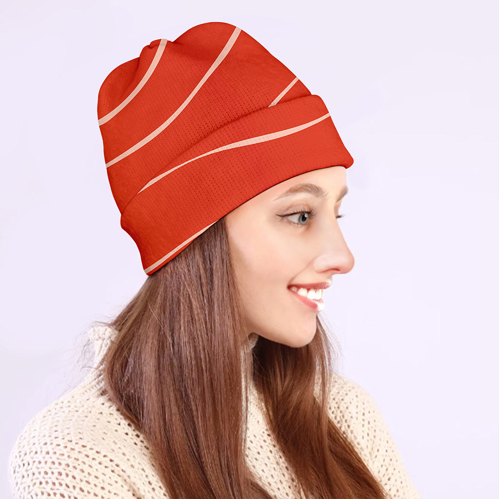 Salmon Artwork Print Beanie