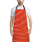 Salmon Artwork Print Bib Apron With Pocket