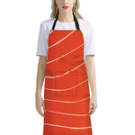 Salmon Artwork Print Bib Apron With Pocket