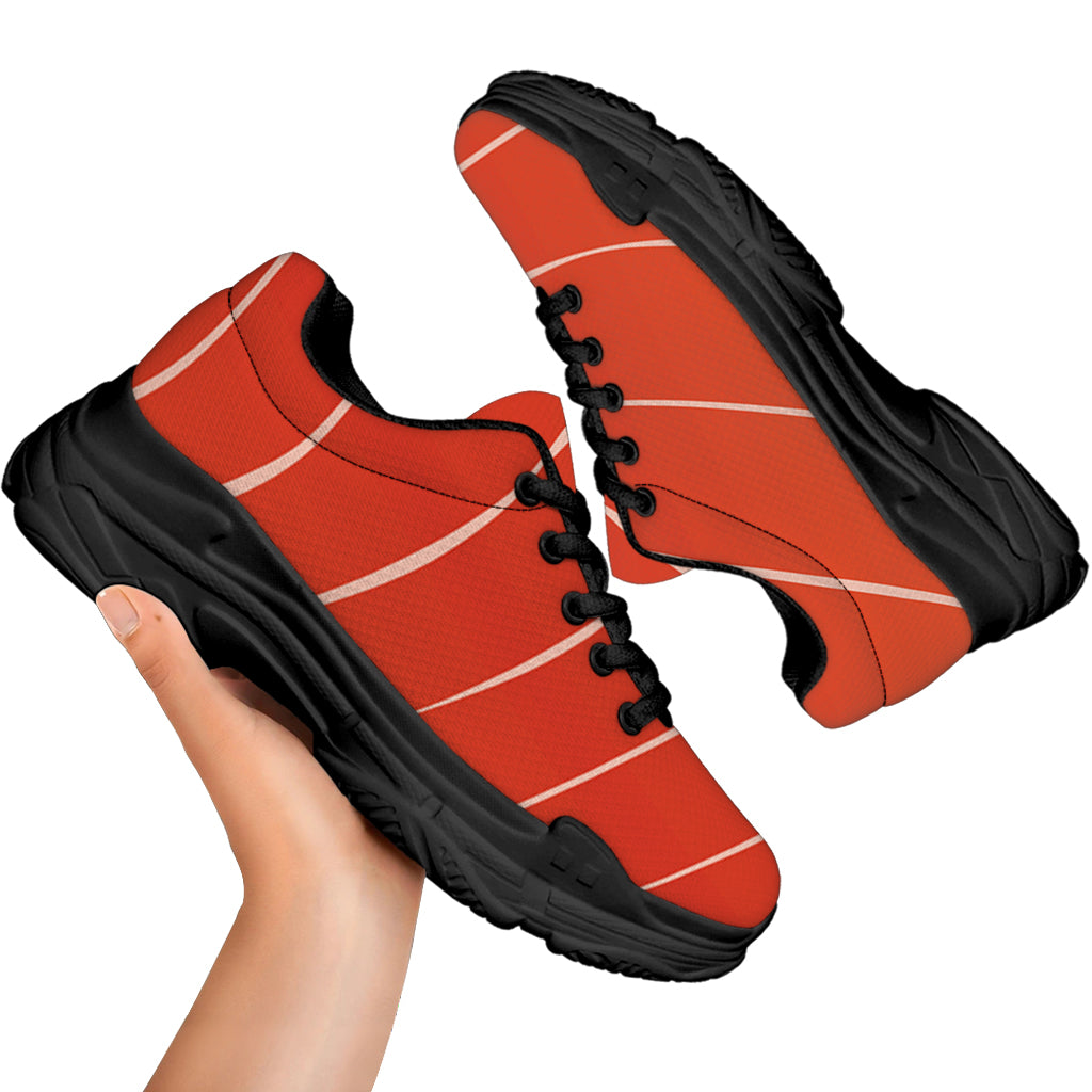Salmon Artwork Print Black Chunky Shoes