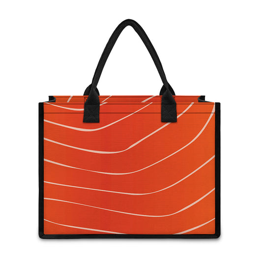 Salmon Artwork Print Canvas Tote Bag