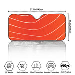 Salmon Artwork Print Car Windshield Sun Shade