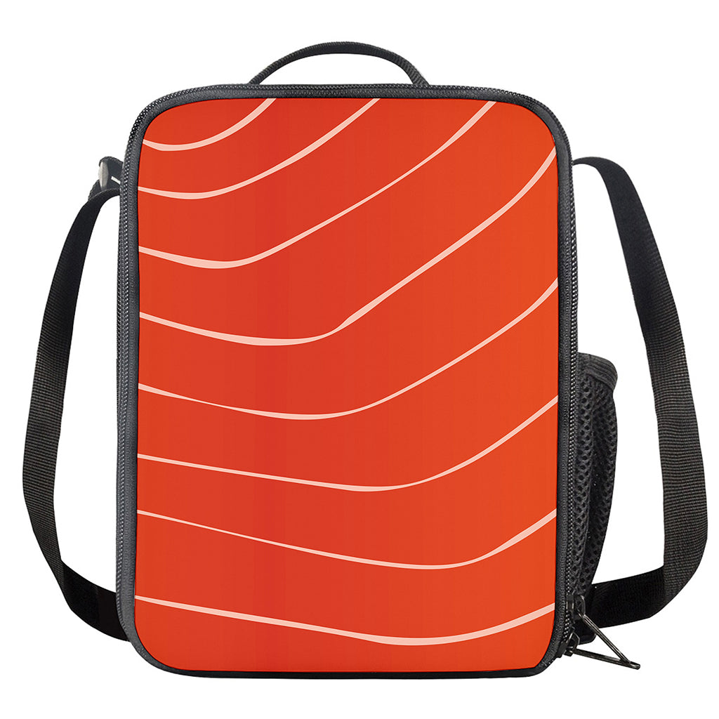 Salmon Artwork Print Crossbody Lunch Bag