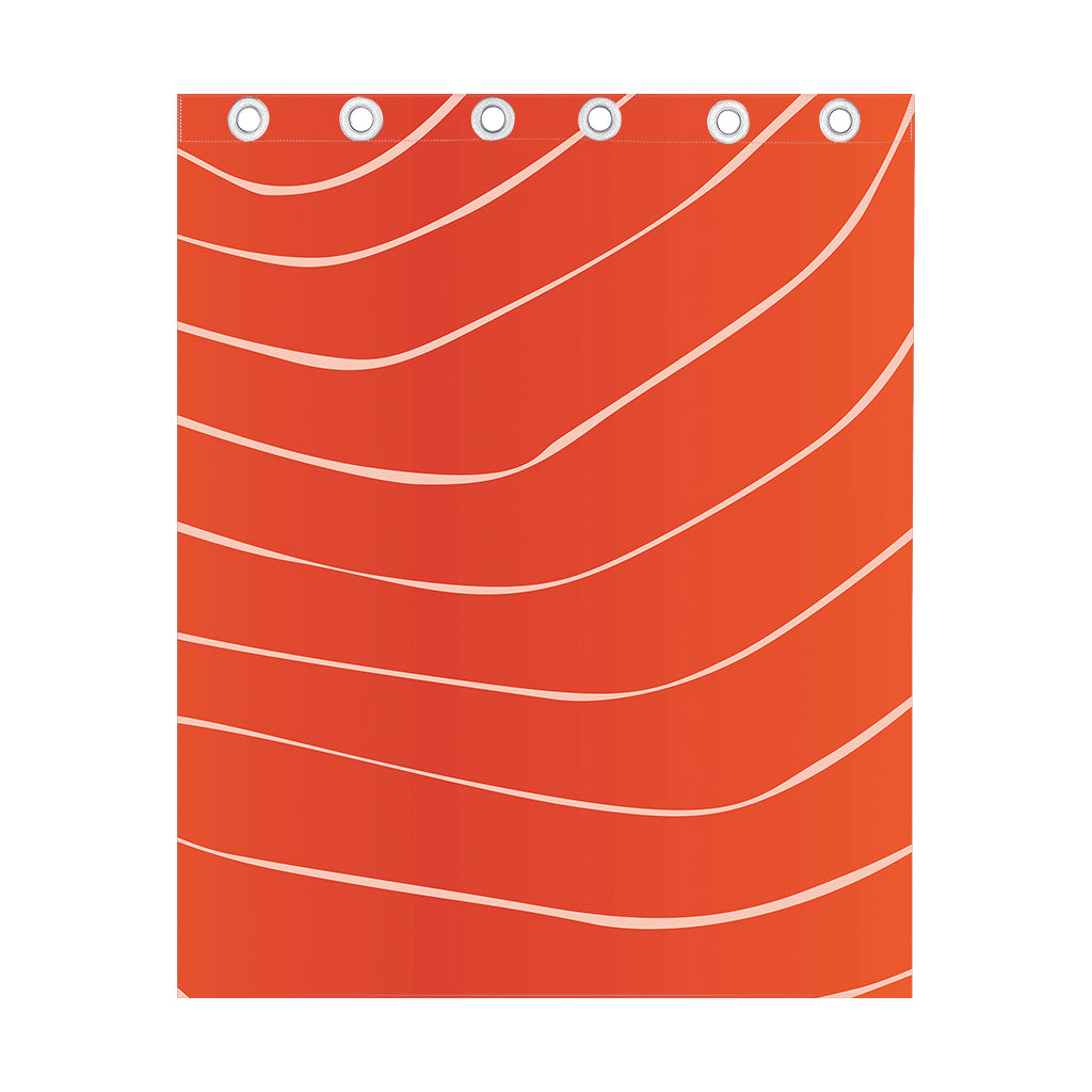 Salmon Artwork Print Curtain