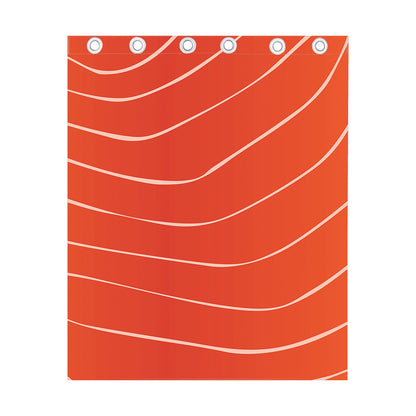 Salmon Artwork Print Curtain