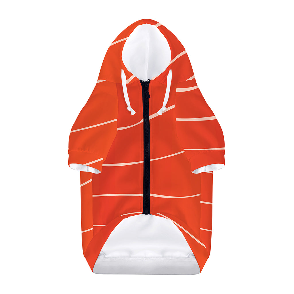 Salmon Artwork Print Dog Zip Up Hoodie