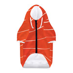 Salmon Artwork Print Dog Zip Up Hoodie