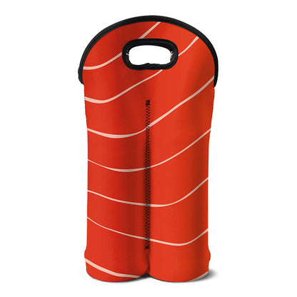 Salmon Artwork Print Double Neoprene Wine Tote