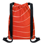 Salmon Artwork Print Drawstring Backpack