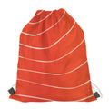 Salmon Artwork Print Drawstring Bag