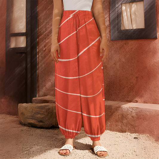 Salmon Artwork Print Harem Pants