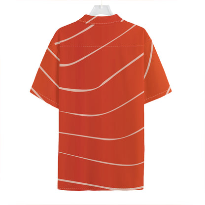 Salmon Artwork Print Hawaiian Shirt