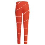 Salmon Artwork Print High-Waisted Pocket Leggings