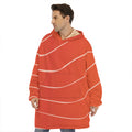 Salmon Artwork Print Hoodie Blanket