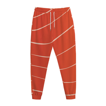 Salmon Artwork Print Jogger Pants