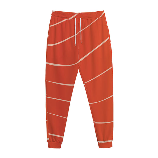 Salmon Artwork Print Jogger Pants