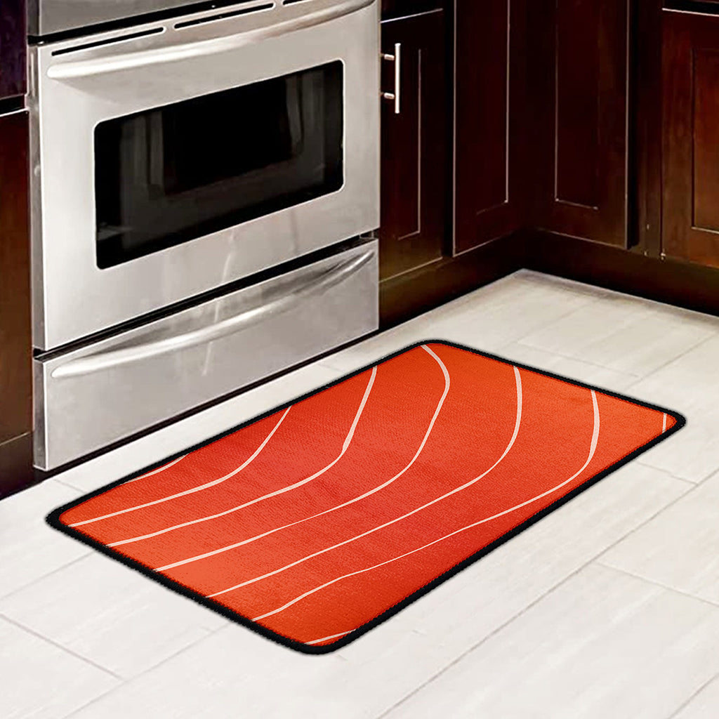 Salmon Artwork Print Kitchen Mat