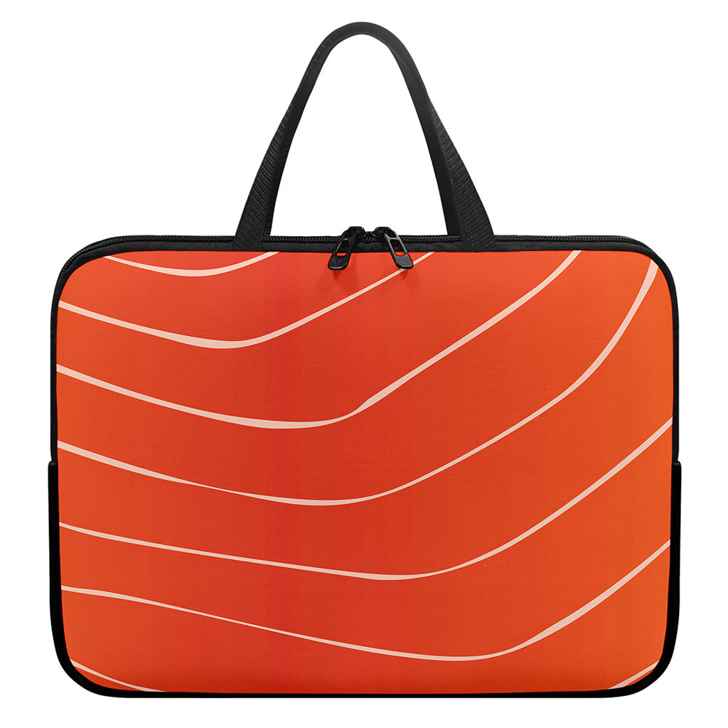 Salmon Artwork Print Laptop Sleeve With Handle