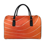 Salmon Artwork Print Leather Duffle Bag
