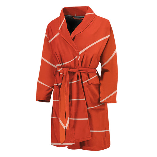 Salmon Artwork Print Men's Bathrobe