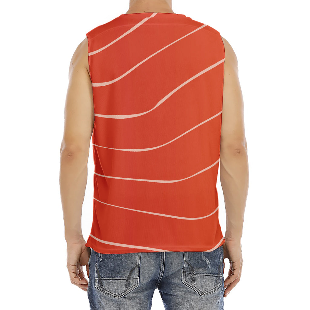 Salmon Artwork Print Men's Fitness Tank Top