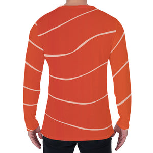 Salmon Artwork Print Men's Long Sleeve T-Shirt