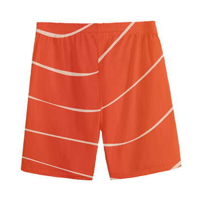 Salmon Artwork Print Men's Sports Shorts