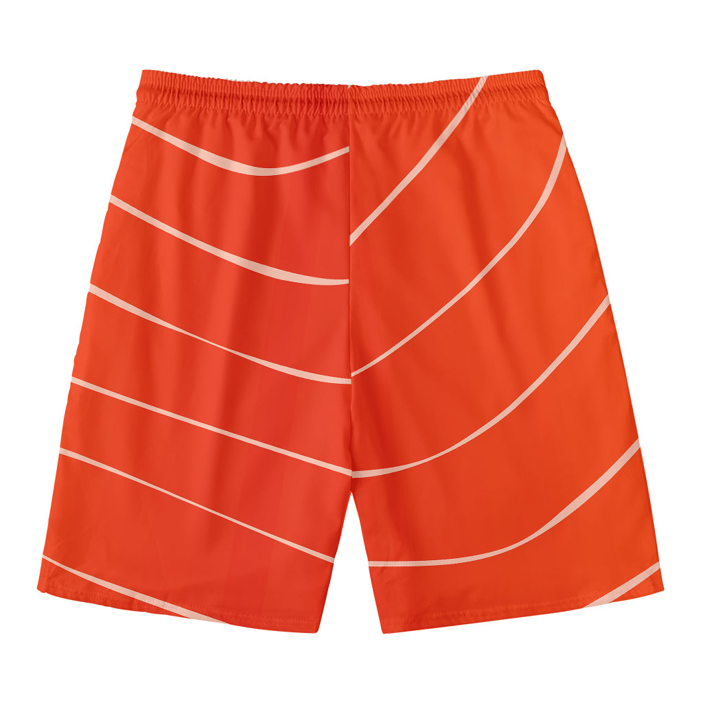 Salmon Artwork Print Men's Swim Trunks