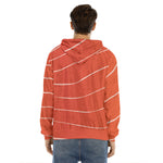Salmon Artwork Print Men's Velvet Pullover Hoodie