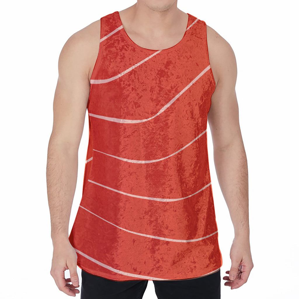 Salmon Artwork Print Men's Velvet Tank Top