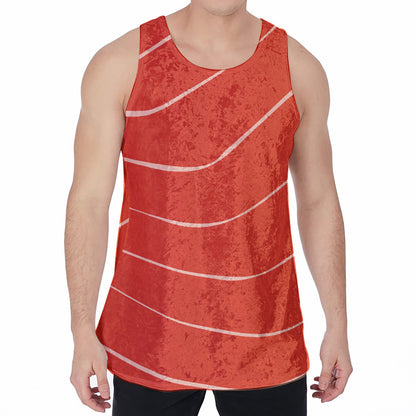 Salmon Artwork Print Men's Velvet Tank Top