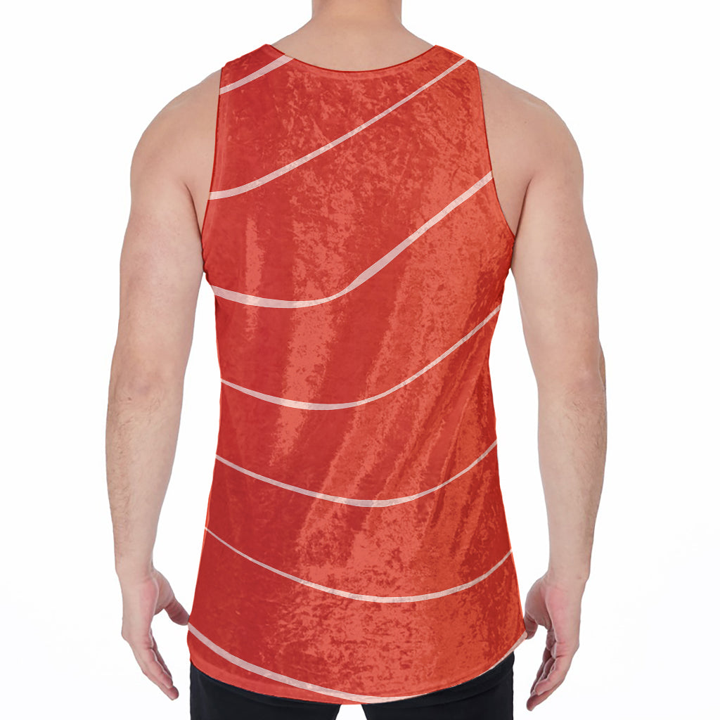Salmon Artwork Print Men's Velvet Tank Top
