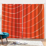 Salmon Artwork Print Pencil Pleat Curtains