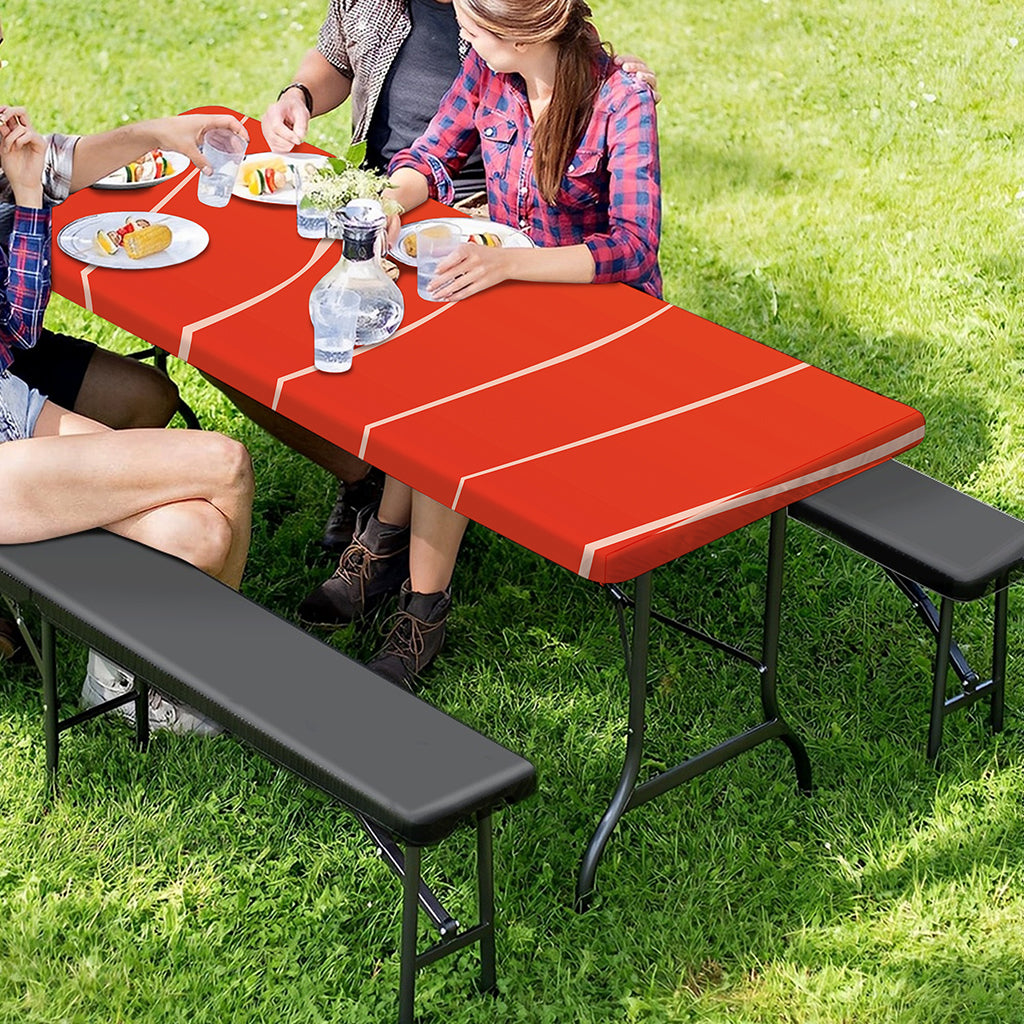 Salmon Artwork Print Picnic Table Cover
