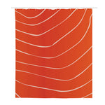 Salmon Artwork Print Polyester Shower Curtain