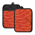 Salmon Artwork Print Pot Holders With Pocket