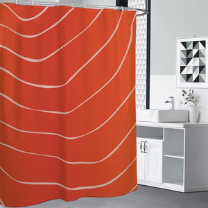 Salmon Artwork Print Premium Shower Curtain