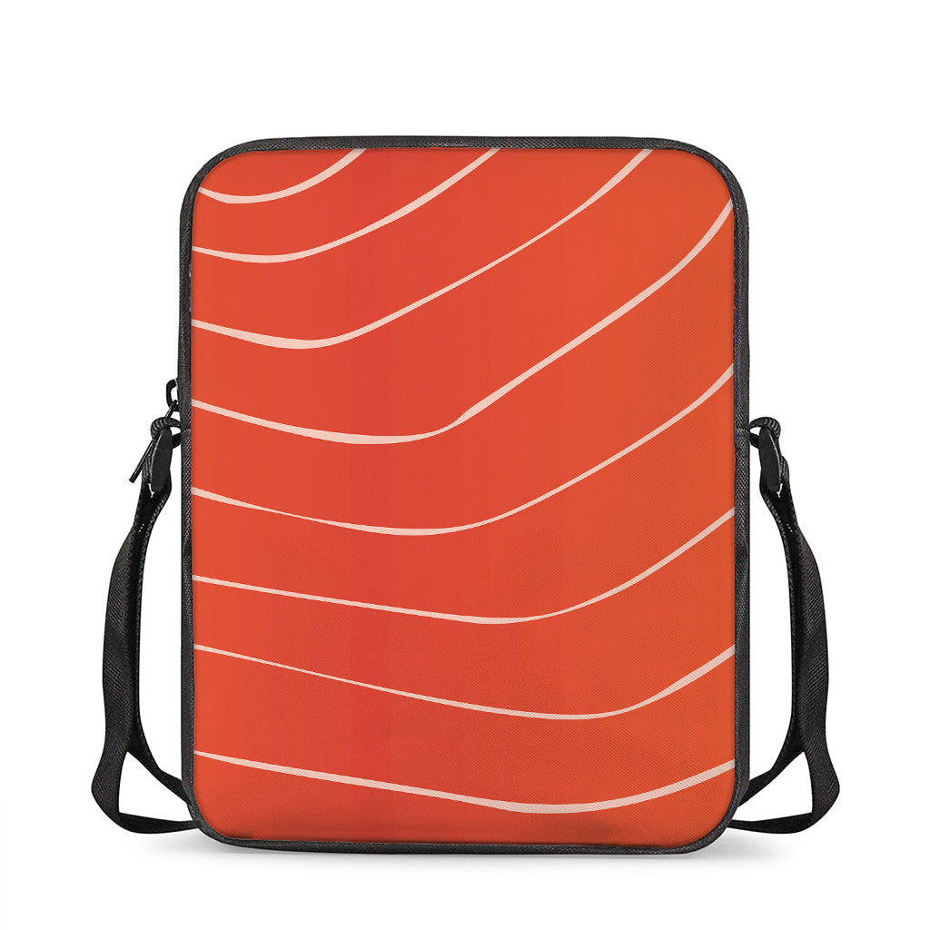 Salmon Artwork Print Rectangular Crossbody Bag
