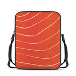 Salmon Artwork Print Rectangular Crossbody Bag