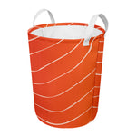 Salmon Artwork Print Round Laundry Basket