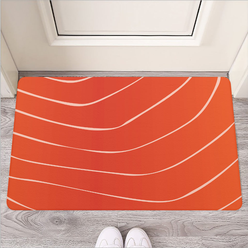 Salmon Artwork Print Rubber Doormat