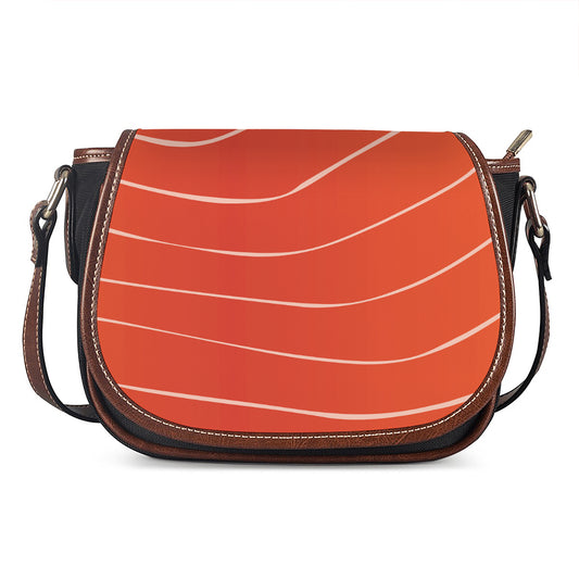 Salmon Artwork Print Saddle Bag