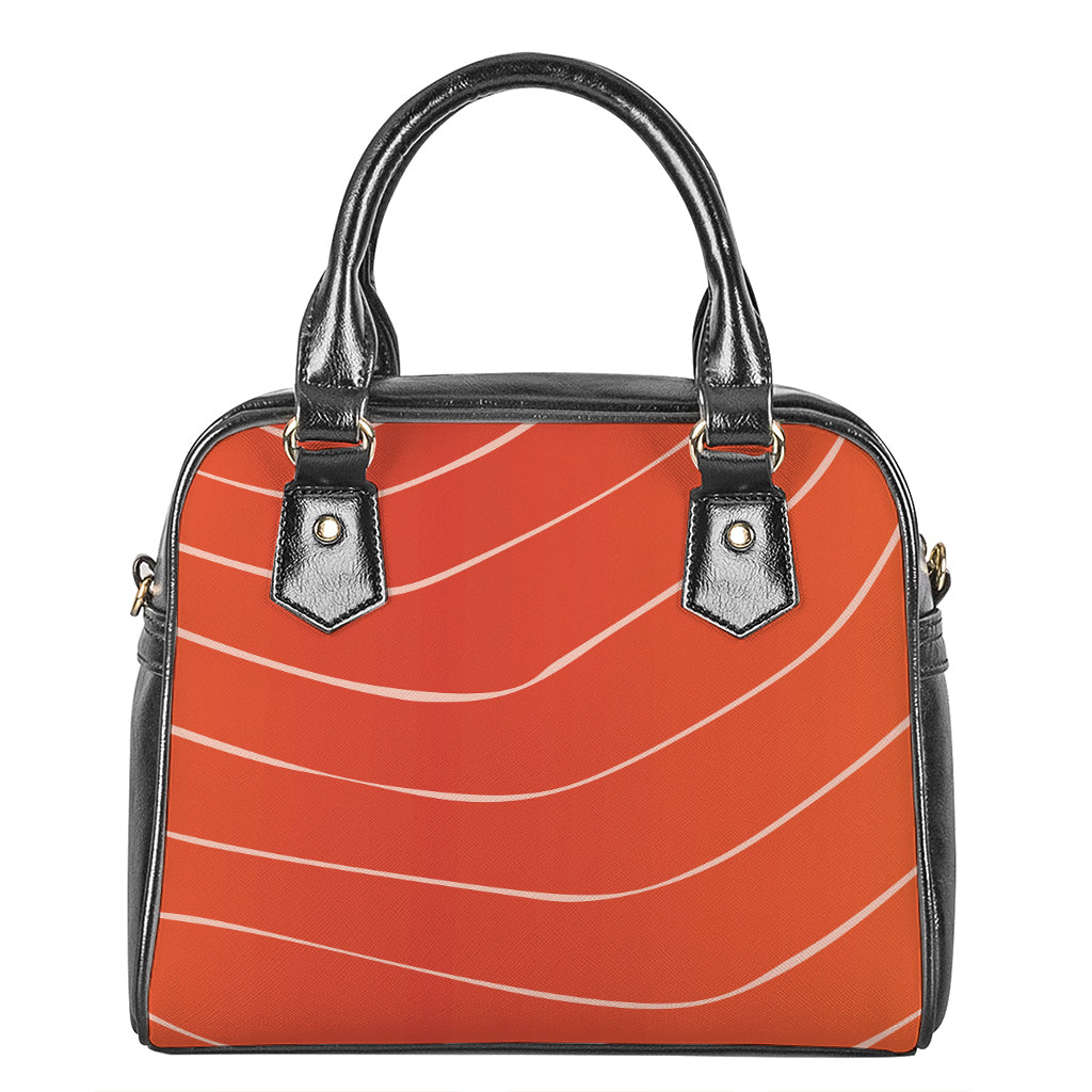 Salmon Artwork Print Shoulder Handbag