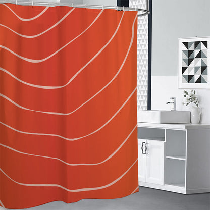 Salmon Artwork Print Shower Curtain